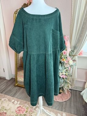 Forest Green Women's Drop-Waist Casual Dress